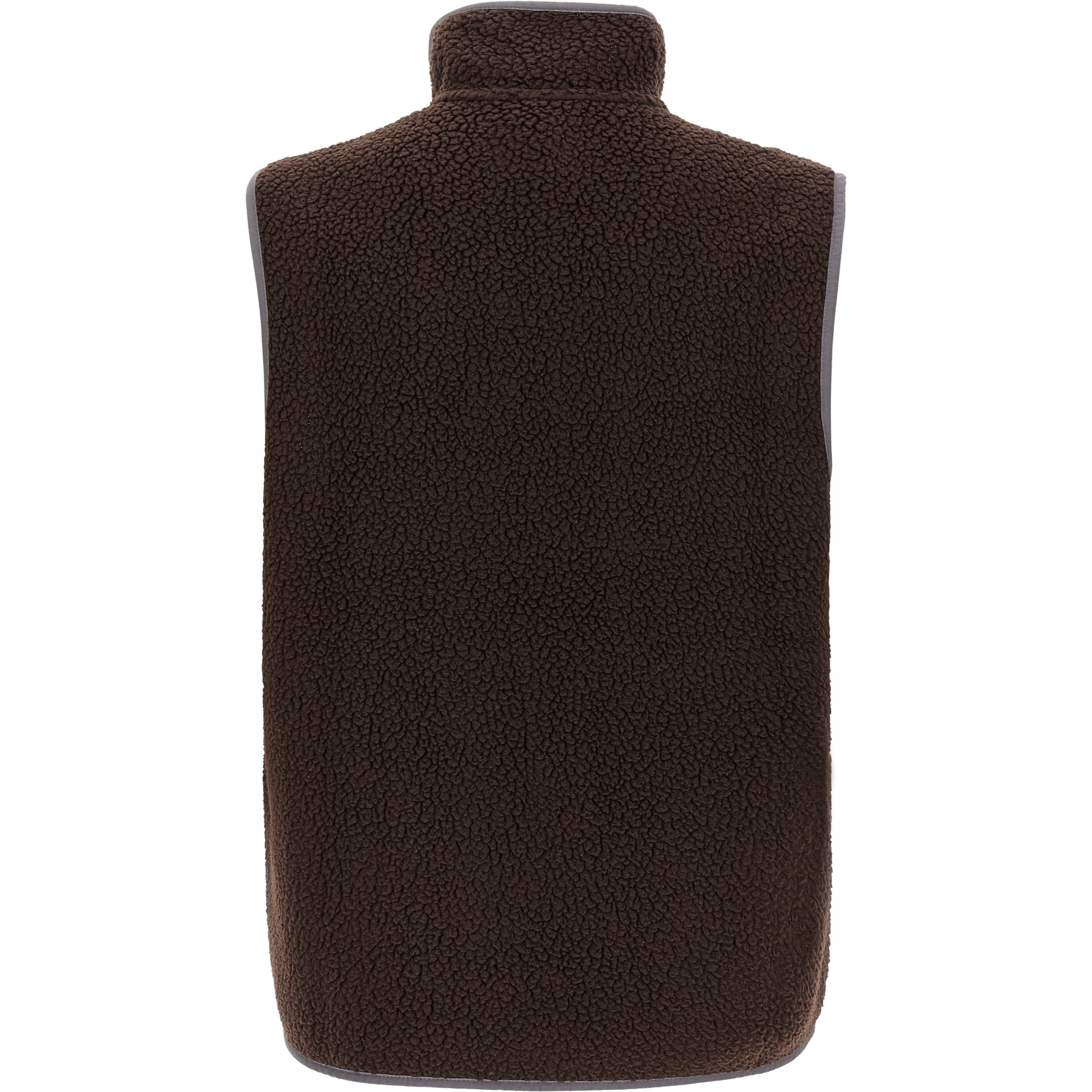 Brown Polyester Sleeveless Jacket
