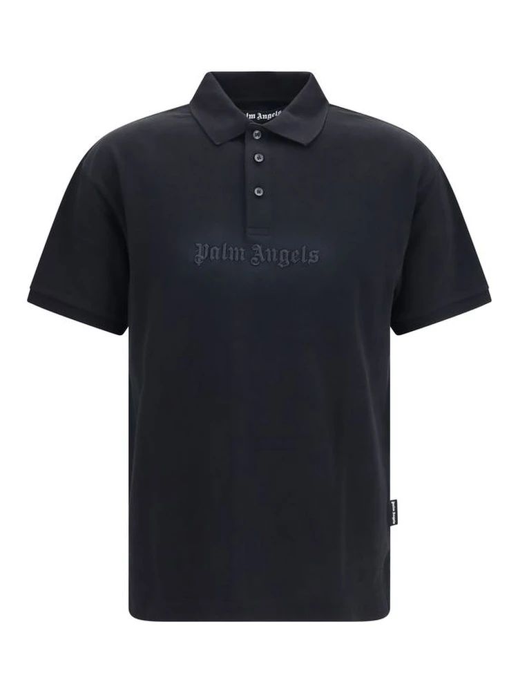 Black Cotton Polo Shirt