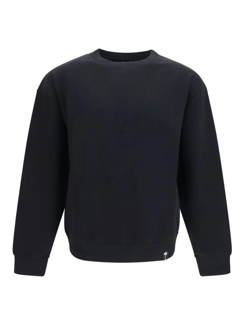 Black Cotton Sweatshirt