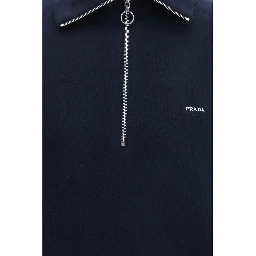 Blue Wool Oves Aries Polo Shirt