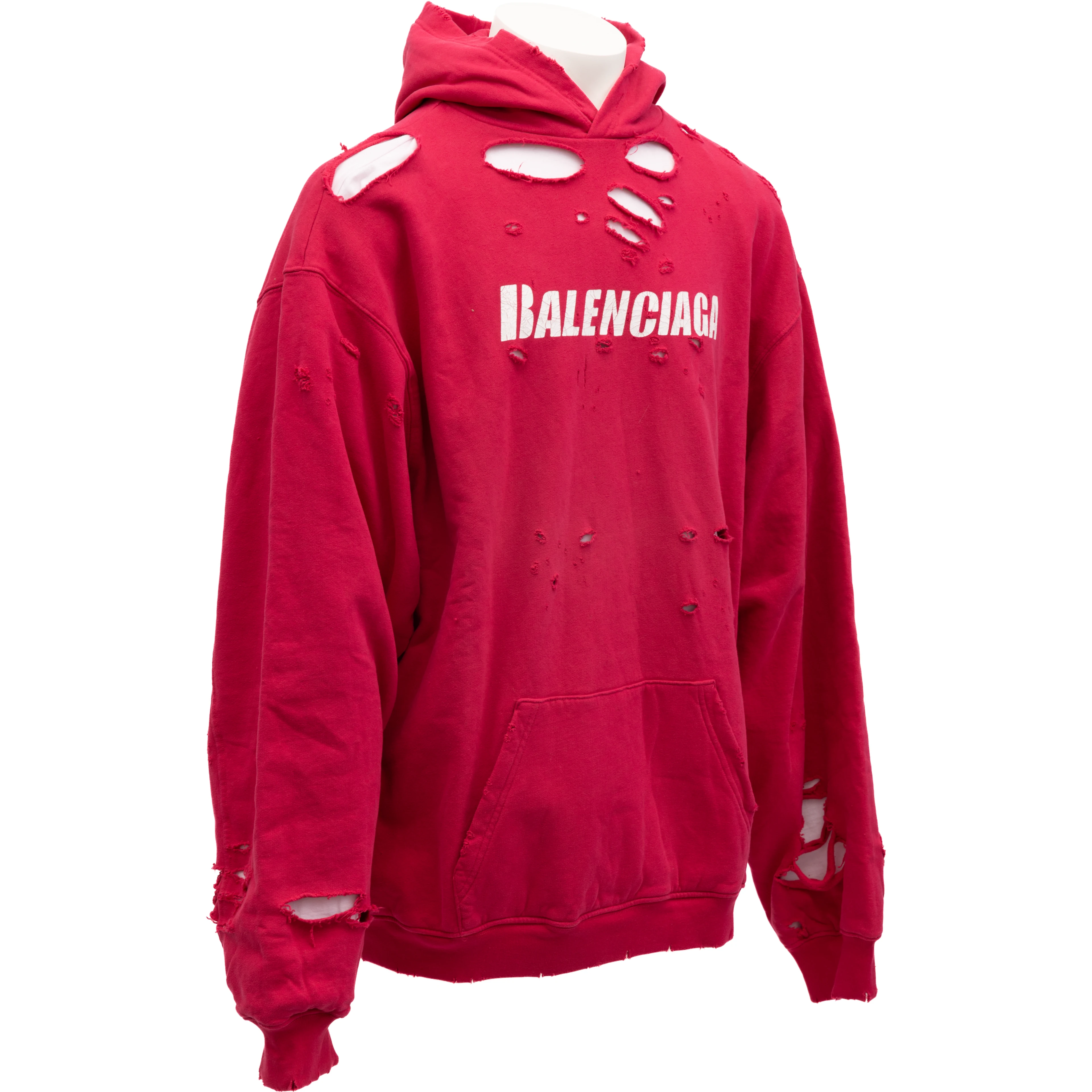 Red Cotton Hoodie Sweatshirt