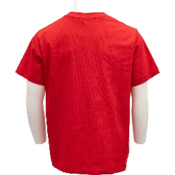 Red Cotton T-Shirts Crew Neck