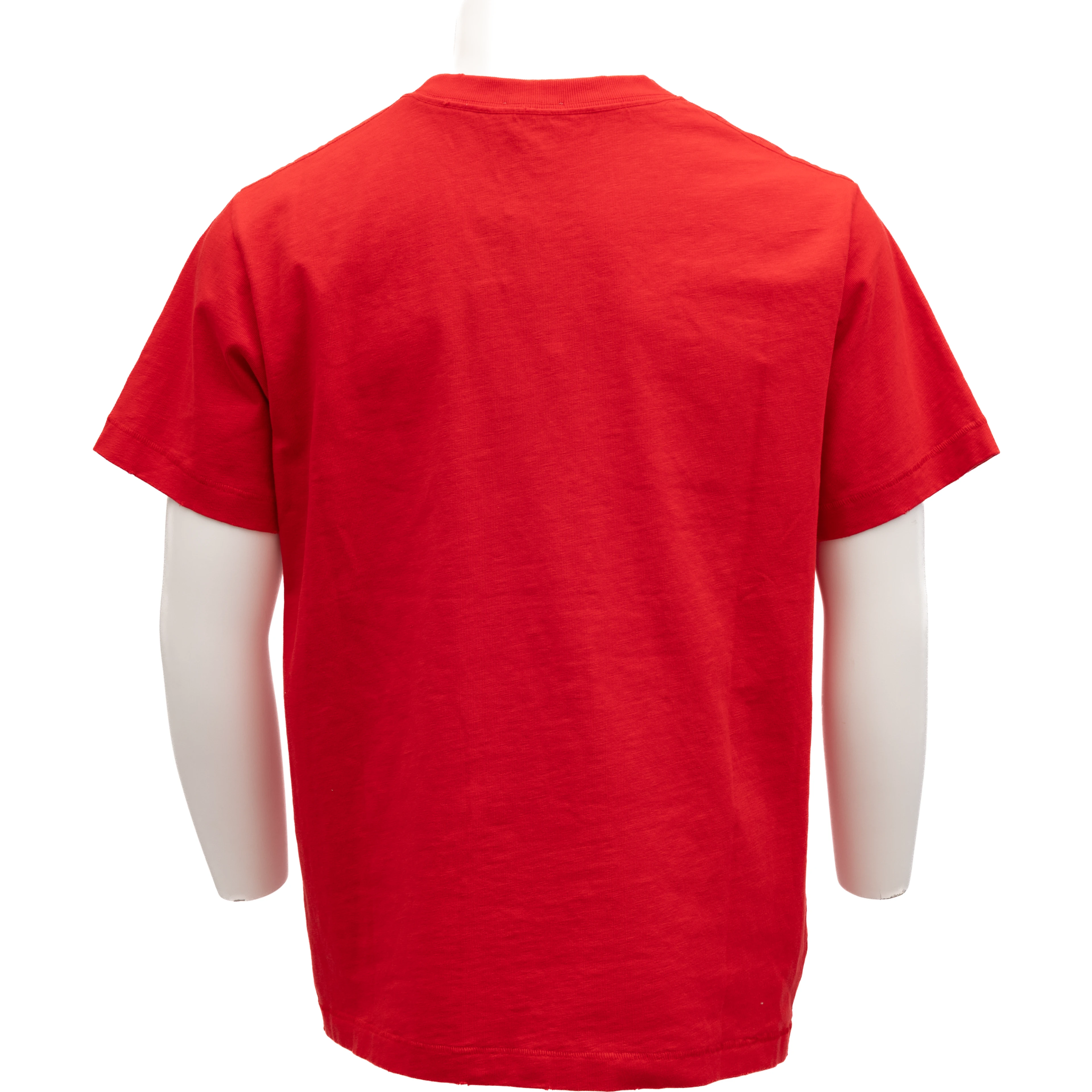 Red Cotton T-Shirts Crew Neck