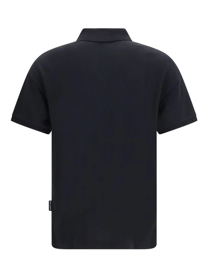 Black Cotton Polo Shirt