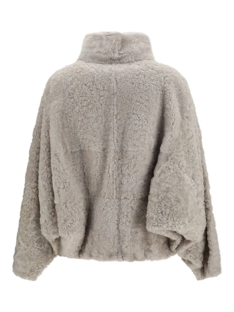 Gray Faux Fur Full-Length Jacket alternative