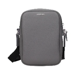 Gray Leather Crossbody Bag