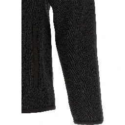 Black Polyester Full-Length Jacket