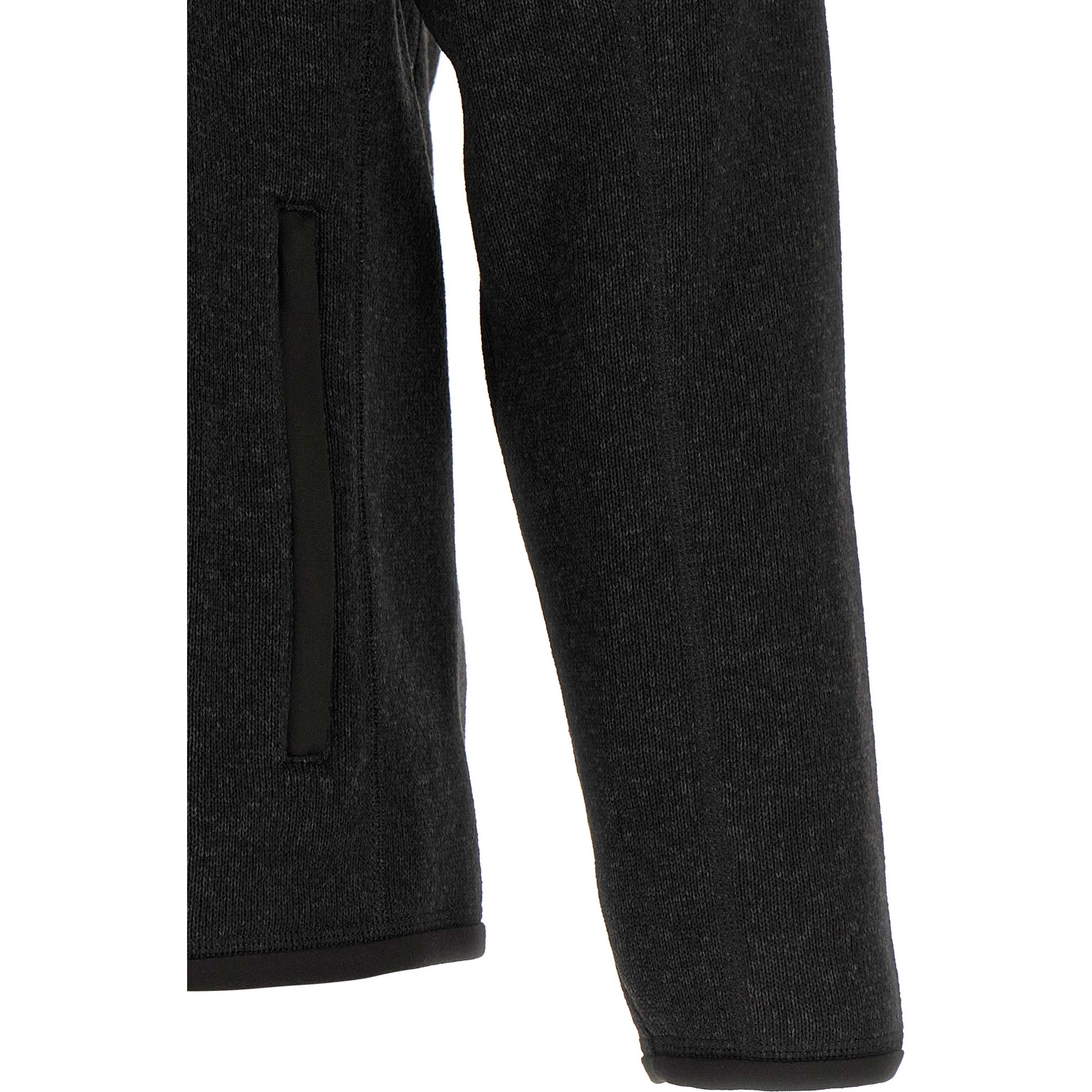 Black Polyester Full-Length Jacket
