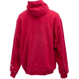 Red Cotton Hoodie Sweatshirt
