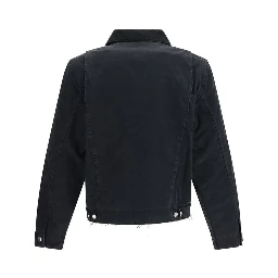 Black Cotton Full-Length Jacket