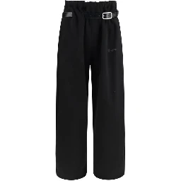 Black Cotton Casual Pants