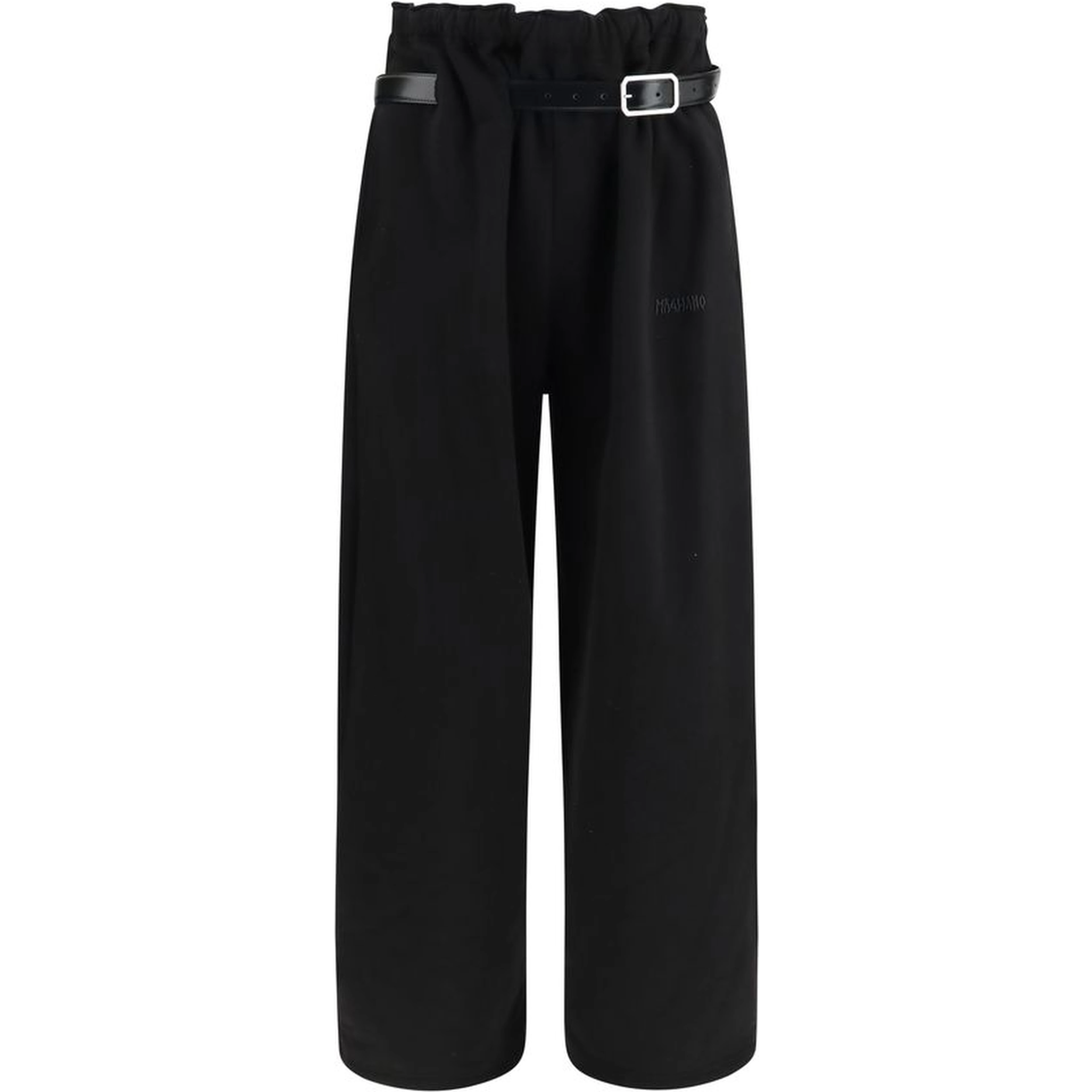 Black Cotton Casual Pants