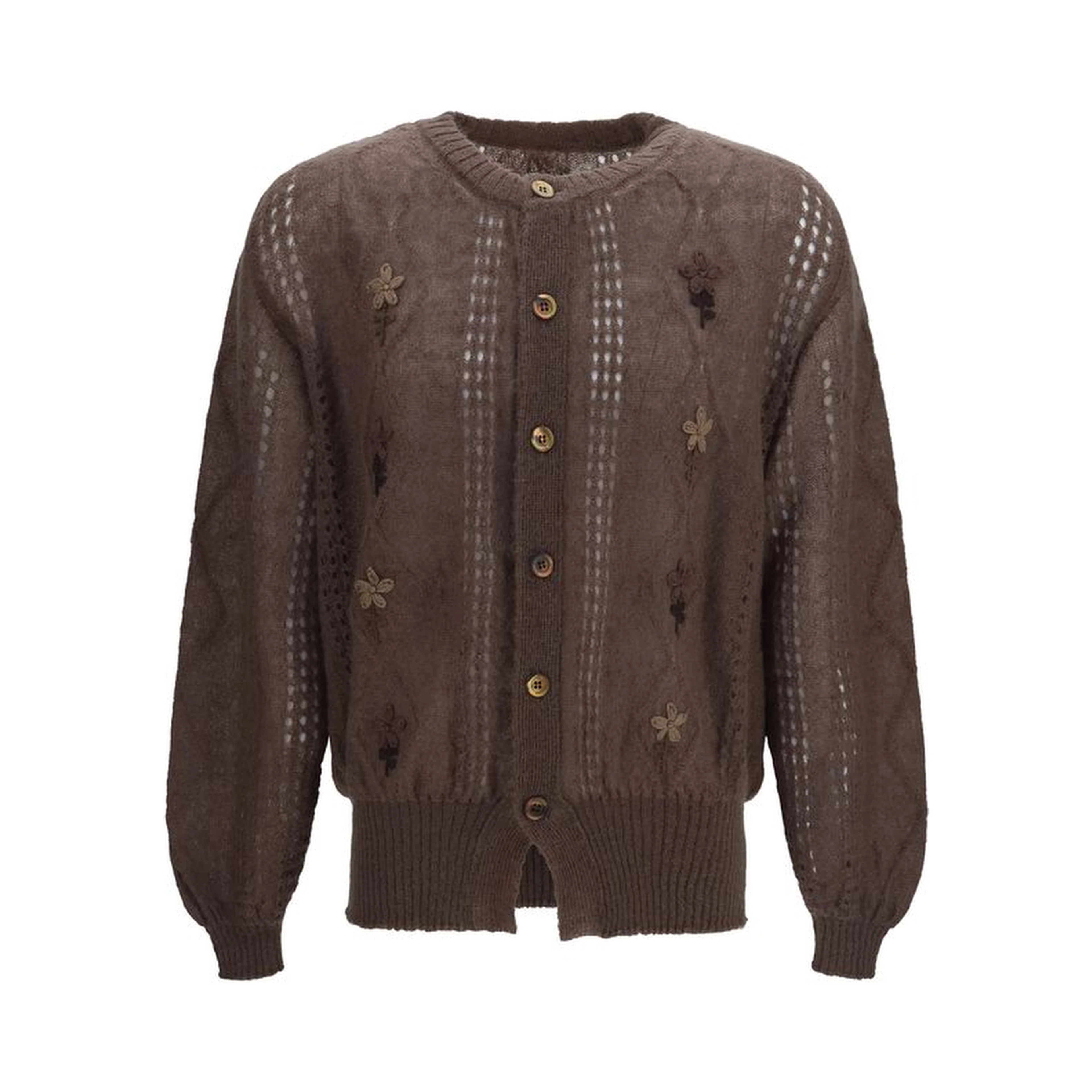 Brown Mohair Cardigan