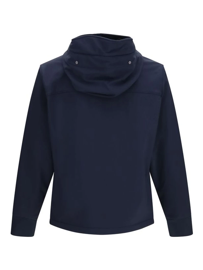 Blue Polyester Shell Jacket