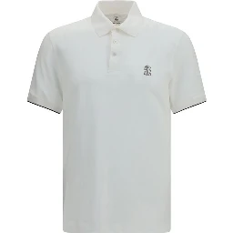 White Cotton Polo Shirt