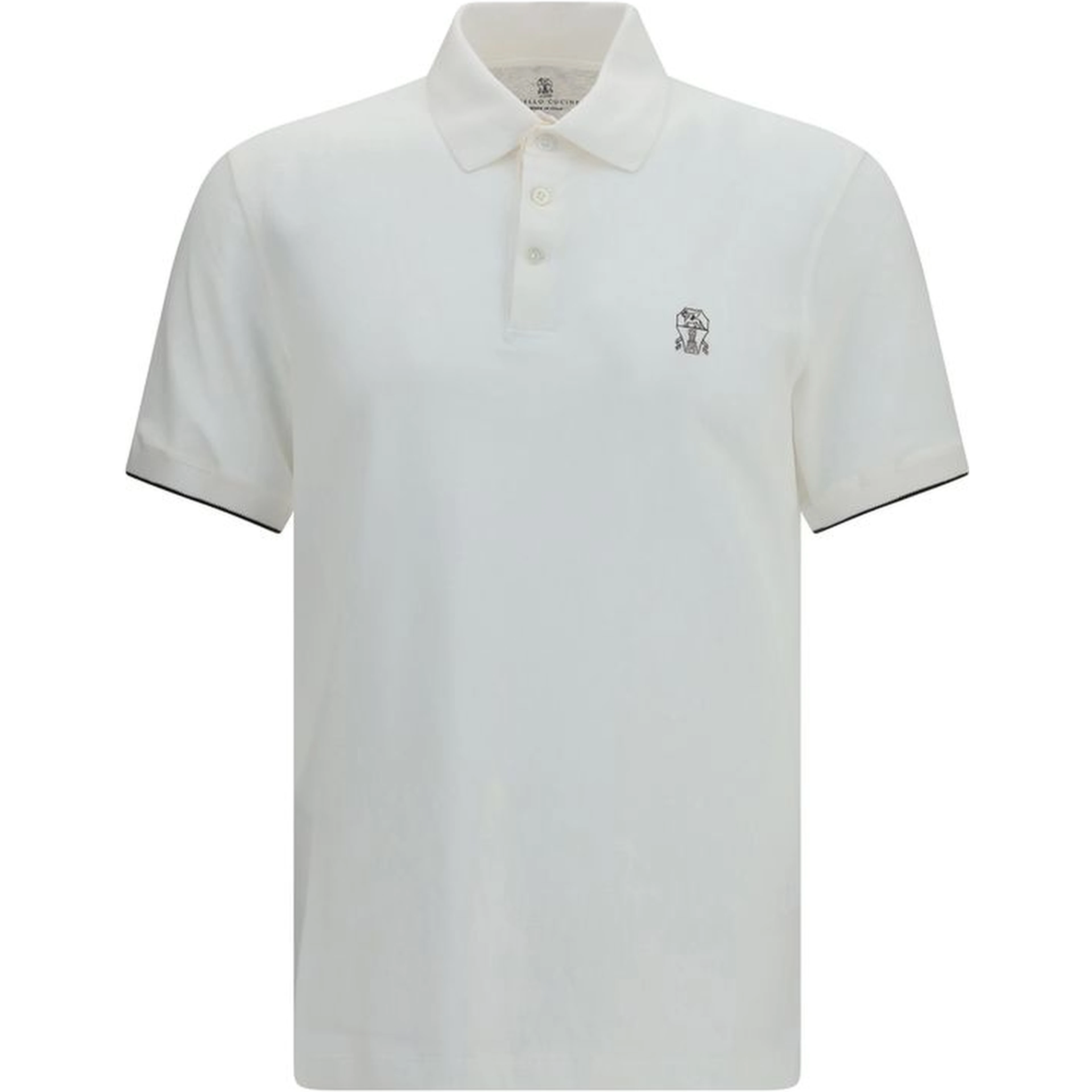 White Cotton Polo Shirt