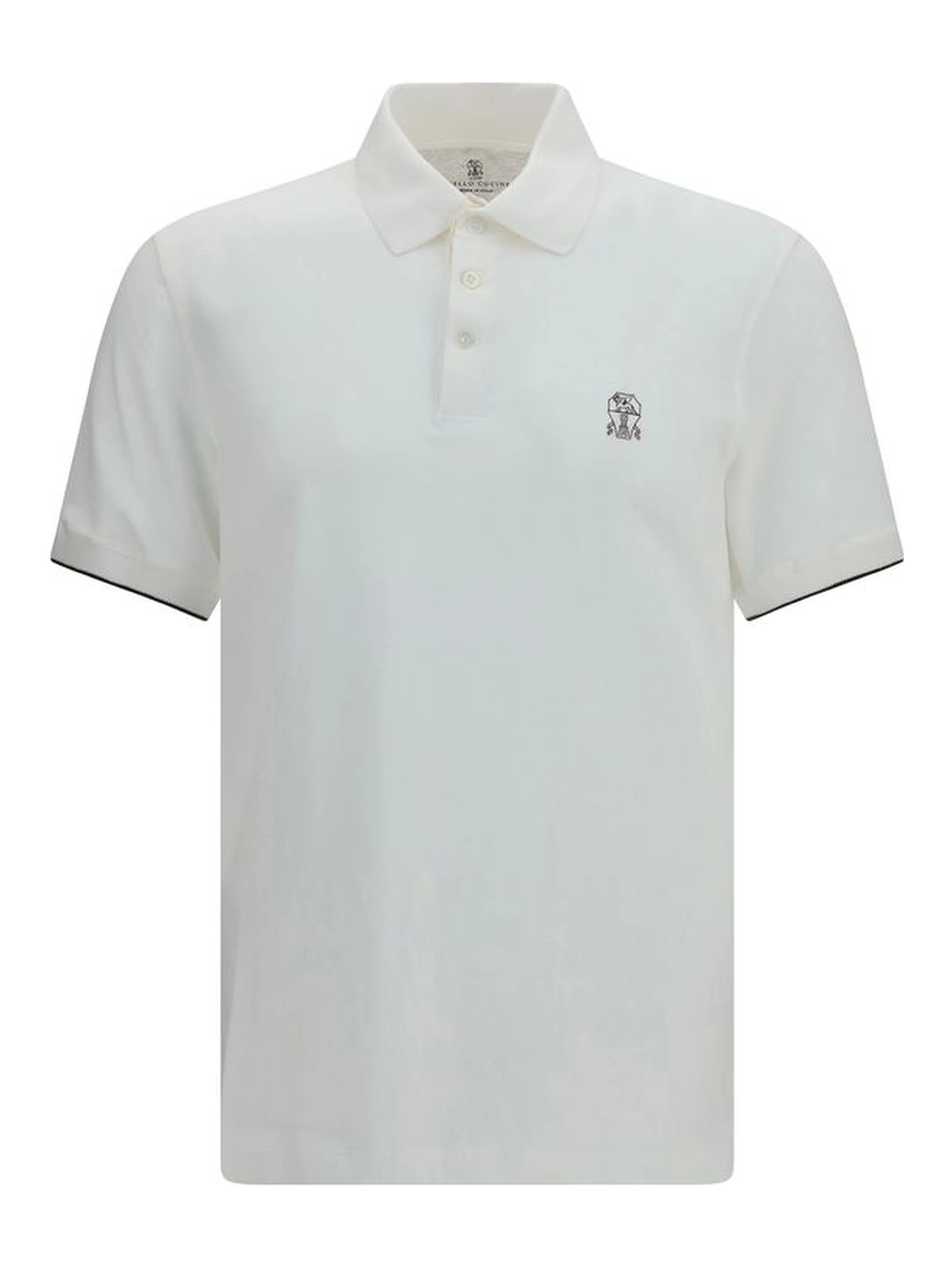 White Cotton Polo Shirt