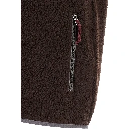Brown Polyester Sleeveless Jacket