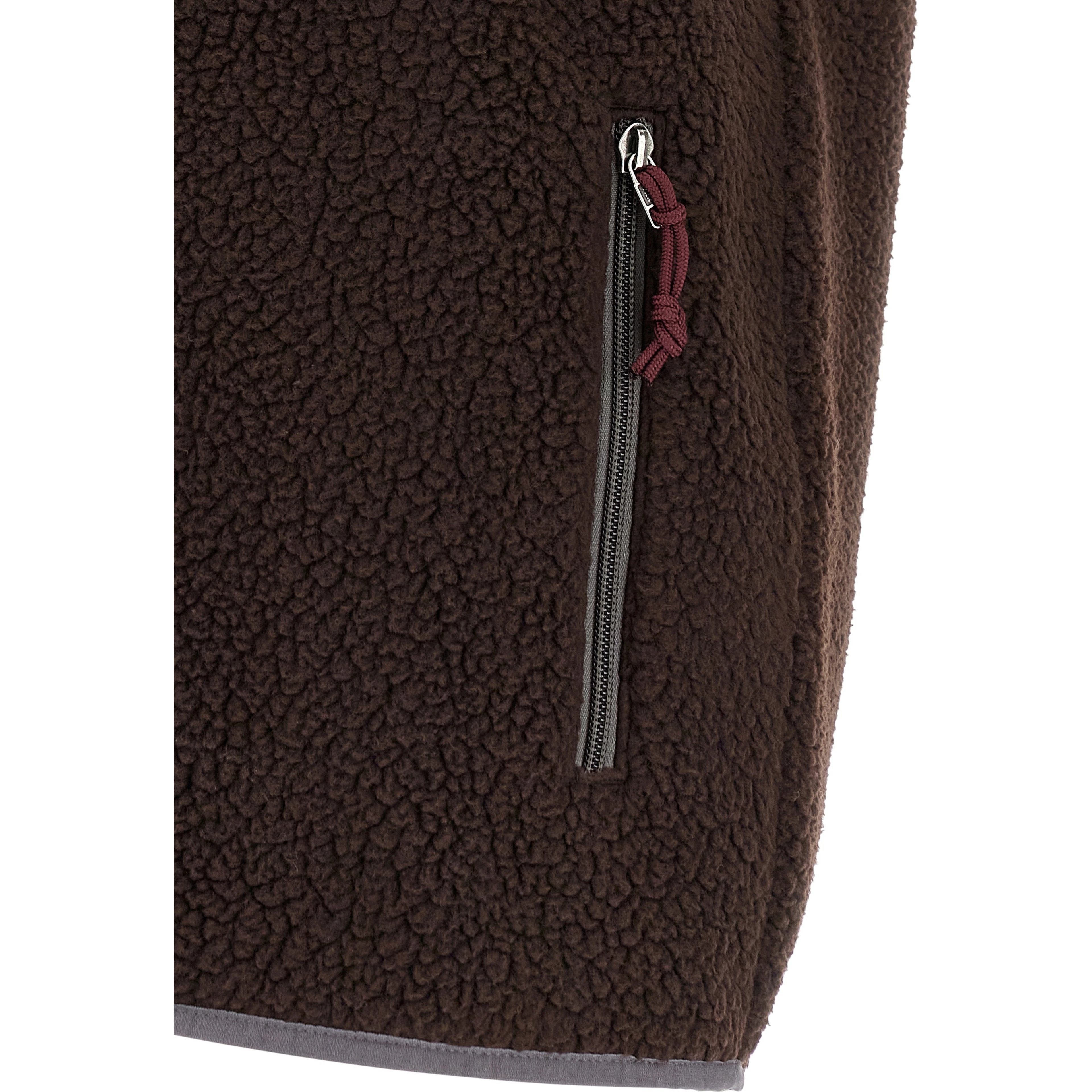 Brown Polyester Sleeveless Jacket