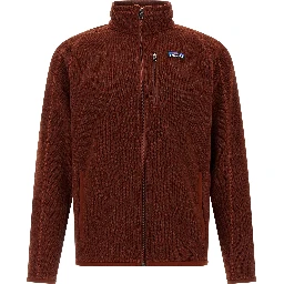 Red Polyester Full-Length Jacket