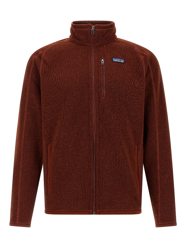 Red Polyester Full-Length Jacket