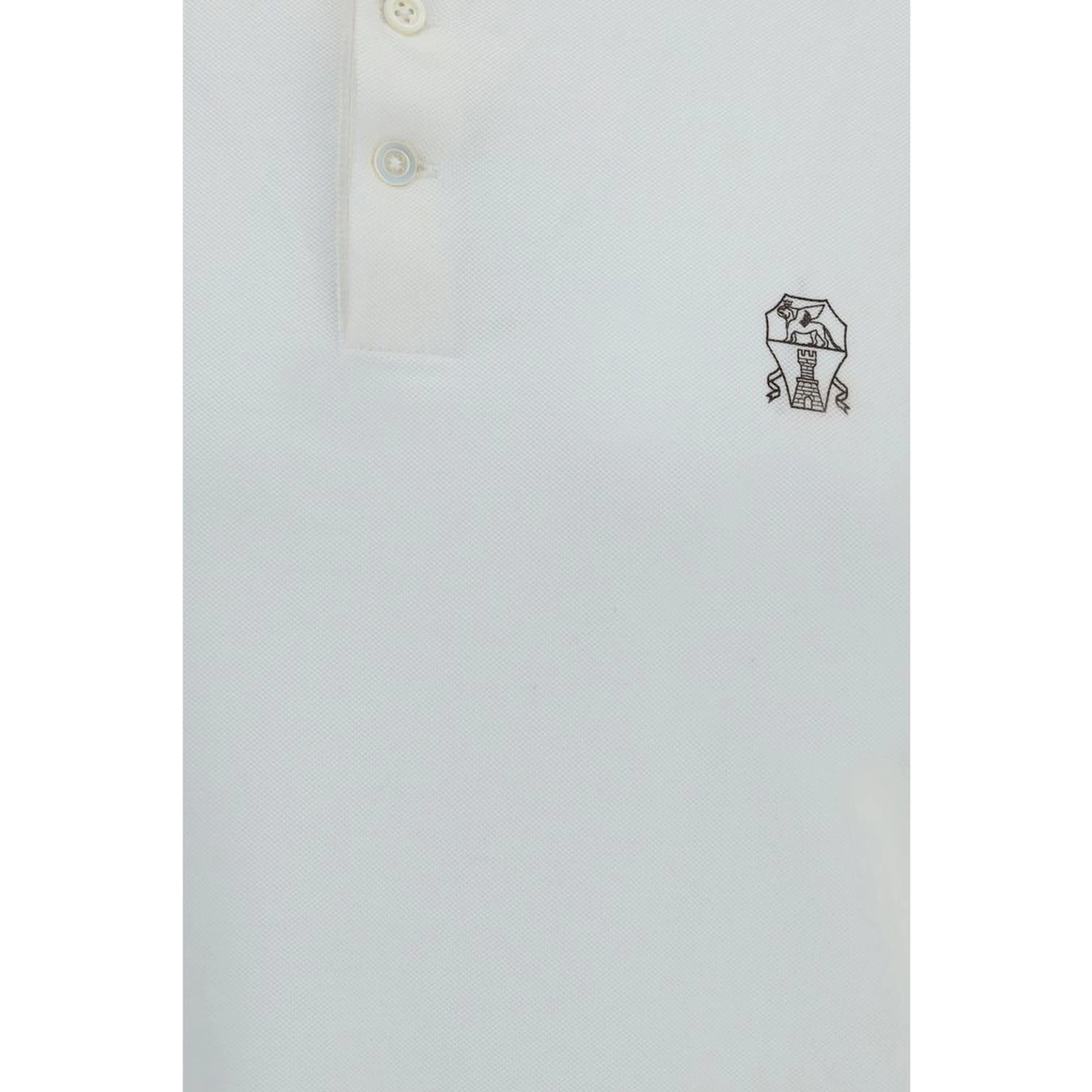 White Cotton Polo Shirt