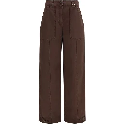 Brown Cotton Cargo Pants