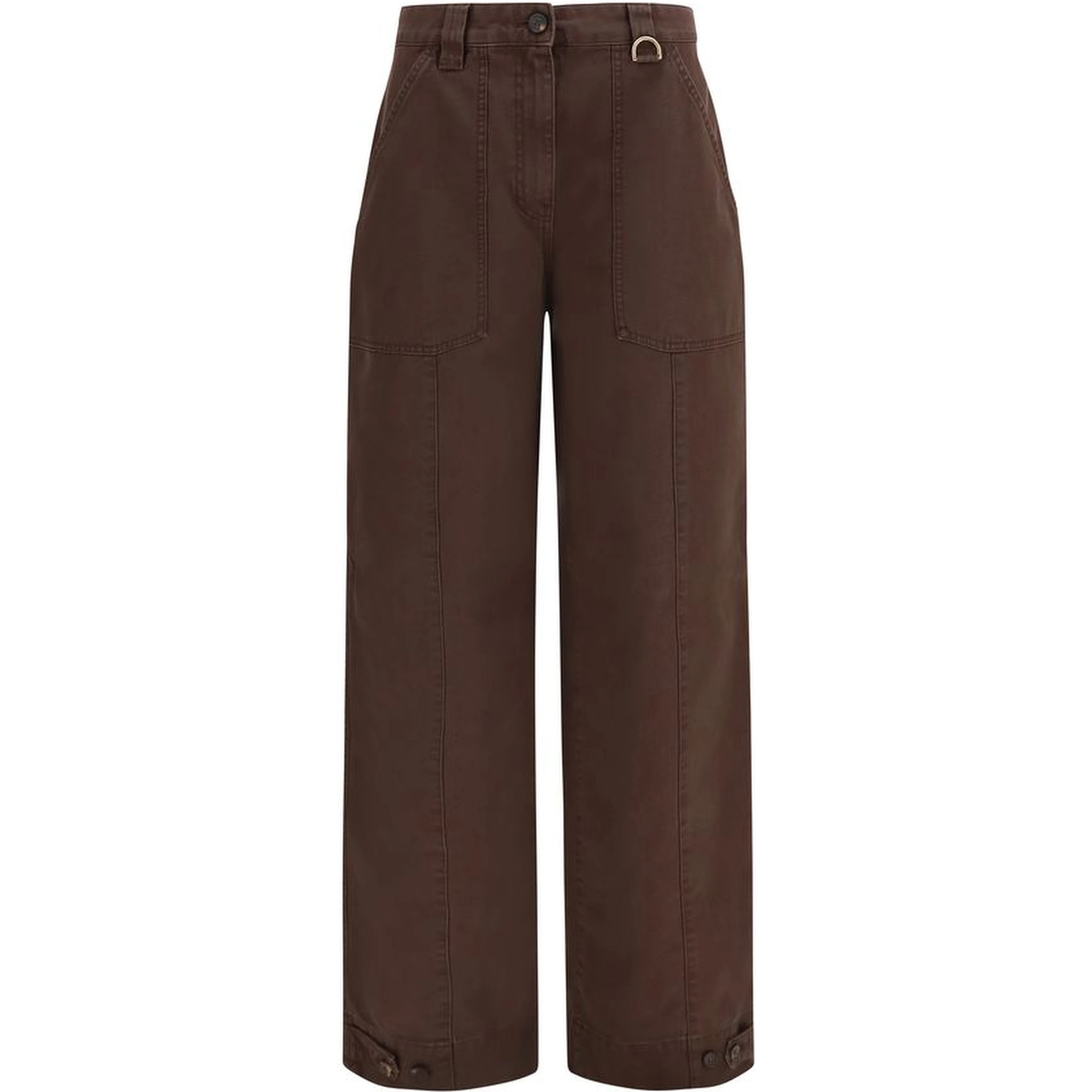 Brown Cotton Cargo Pants