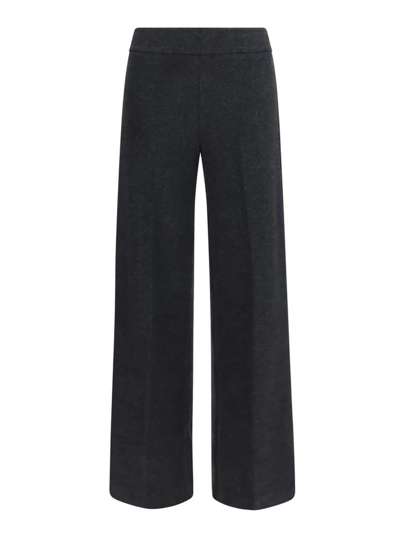 Gray Cotton Casual Pants