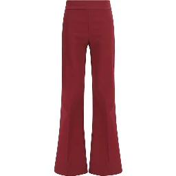 Bordeaux Viscose Casual Pants