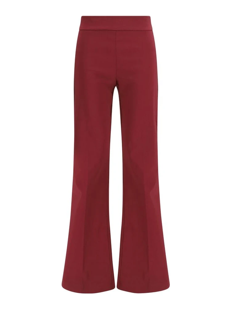 Bordeaux Viscose Casual Pants
