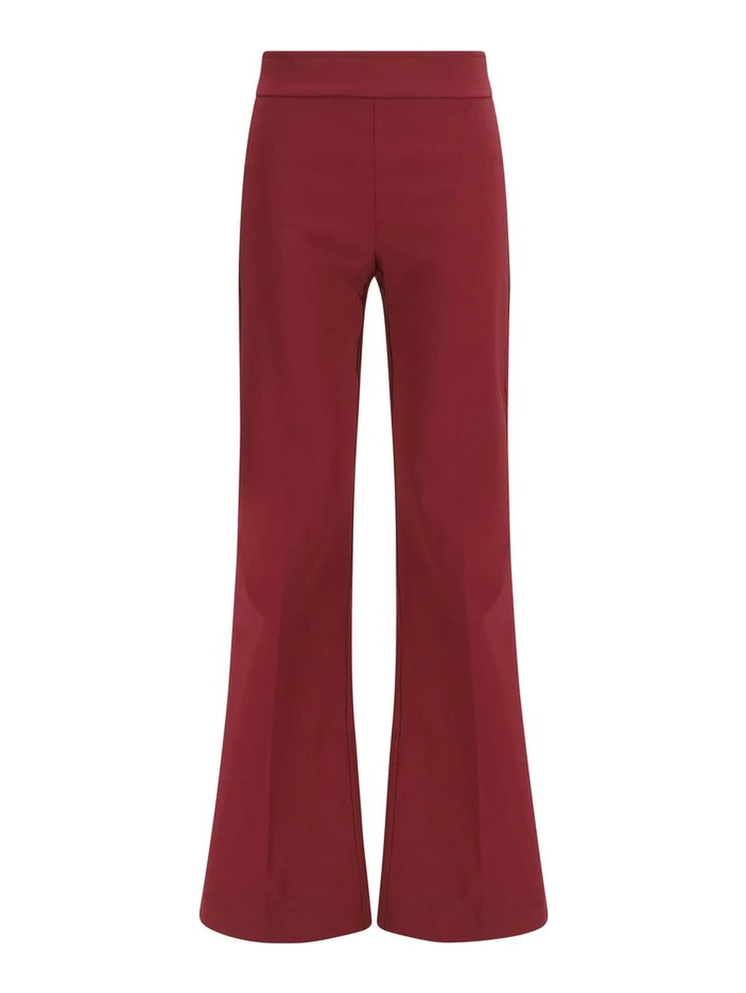 Bordeaux Viscose Casual Pants