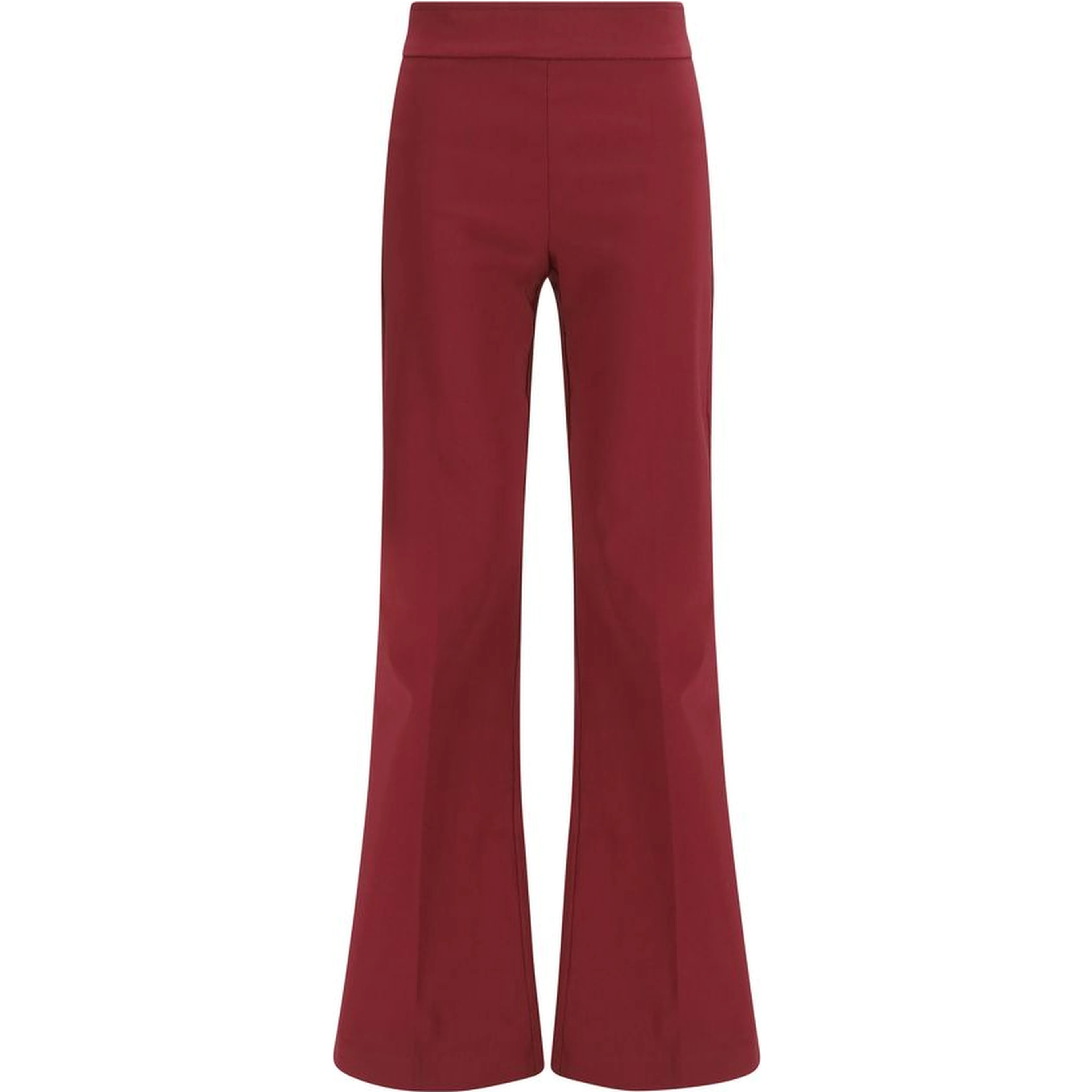 Bordeaux Viscose Casual Pants