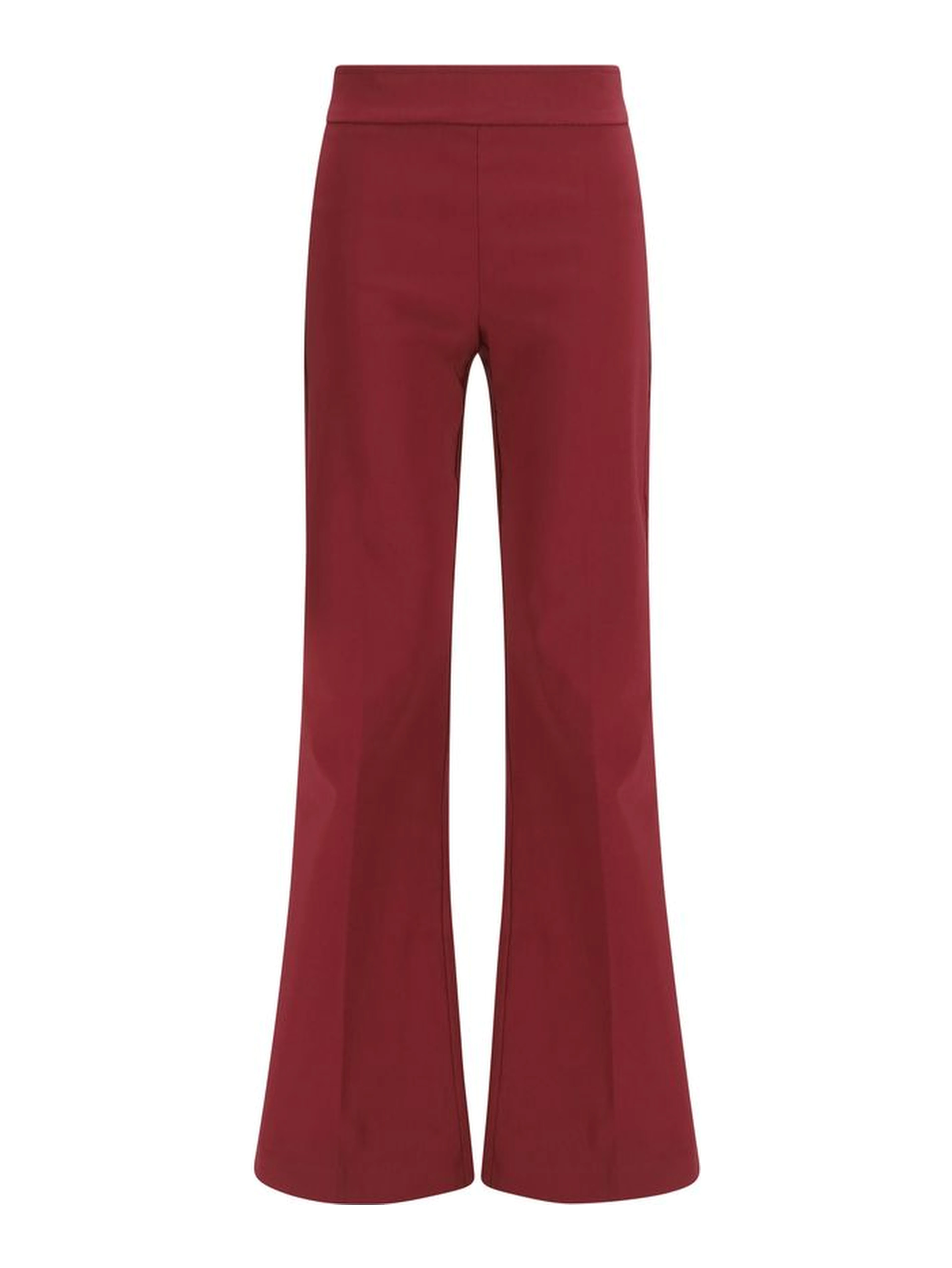 Bordeaux Viscose Casual Pants