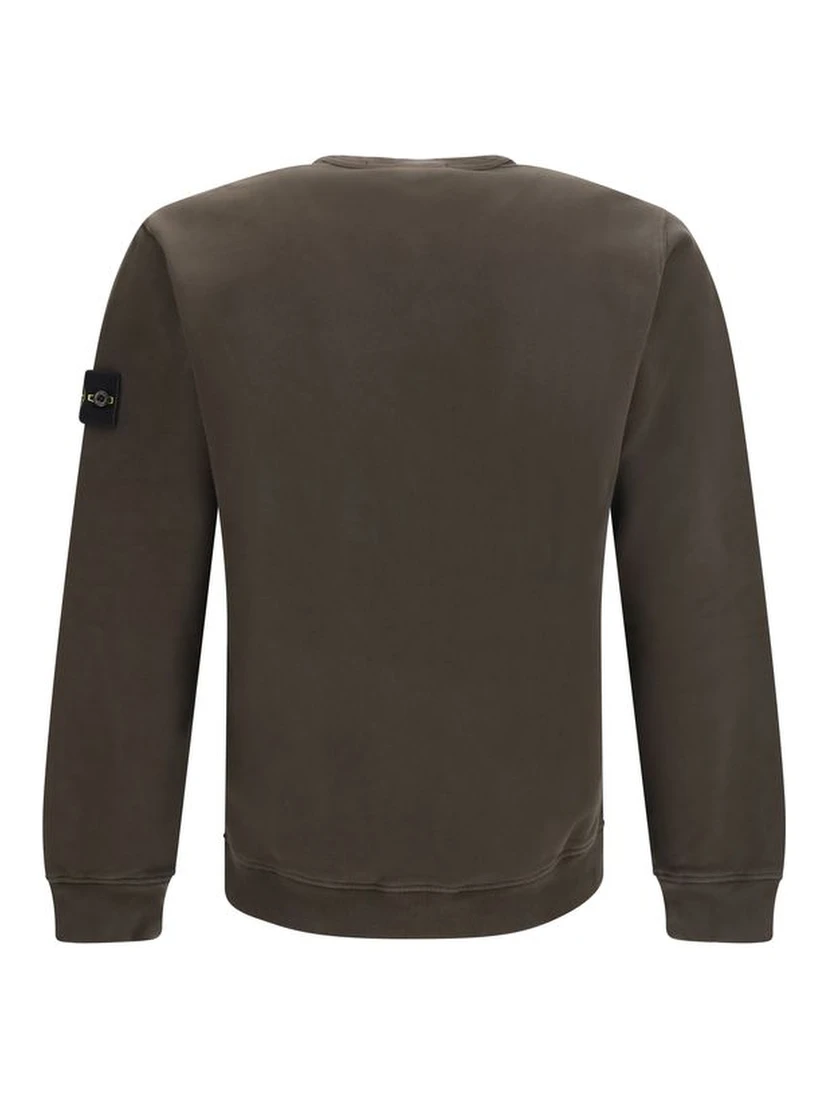 Brown Cotton Sweatshirt