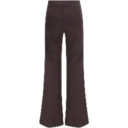 Brown Polyamide Casual Pants