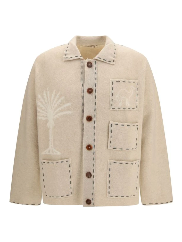 Beige Cashmere Cardigan