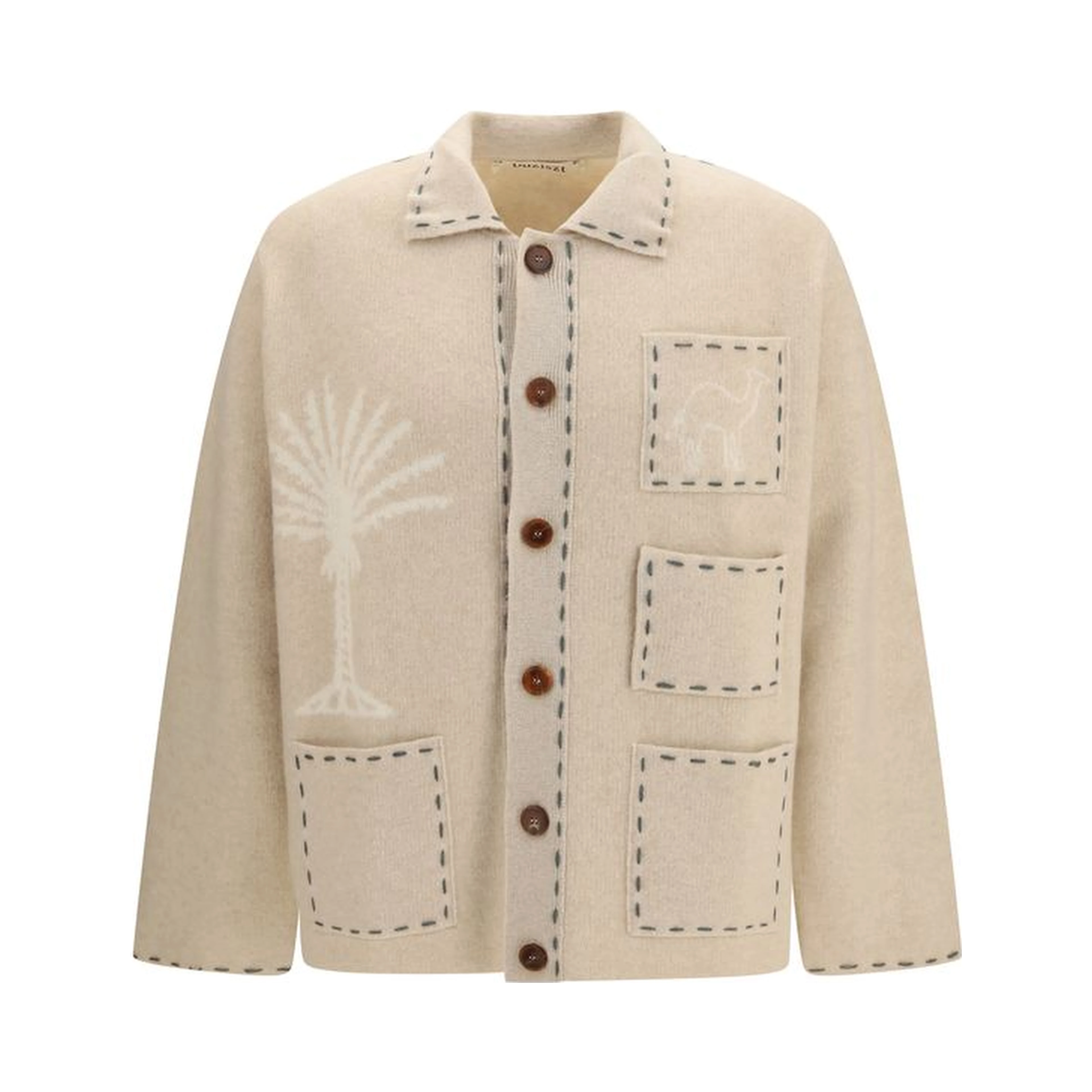 Beige Cashmere Cardigan