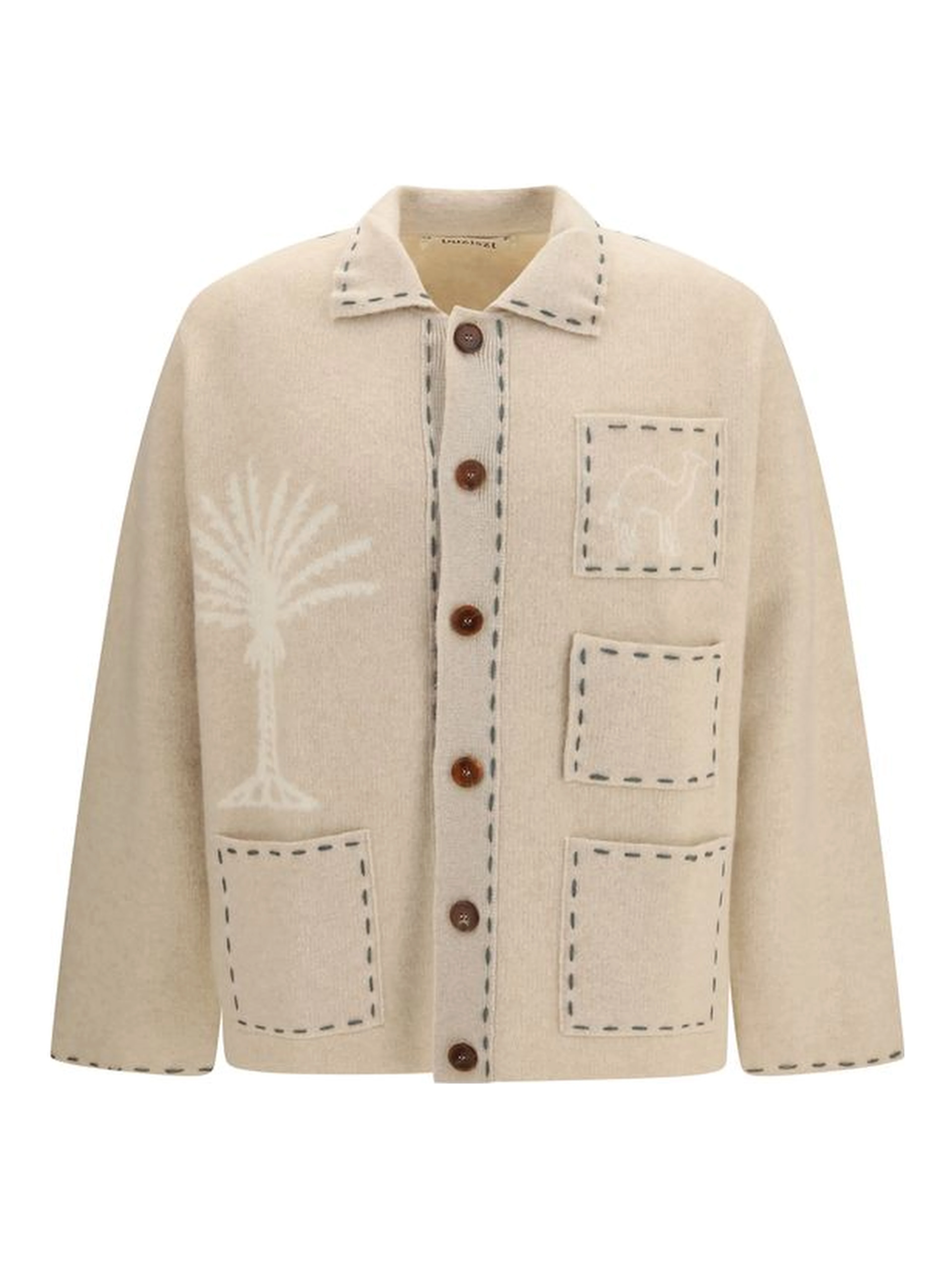 Beige Cashmere Cardigan