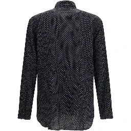 Black Silk Pattern Shirt