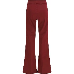 Bordeaux Viscose Casual Pants