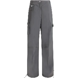 Gray Cotton Cargo Pants