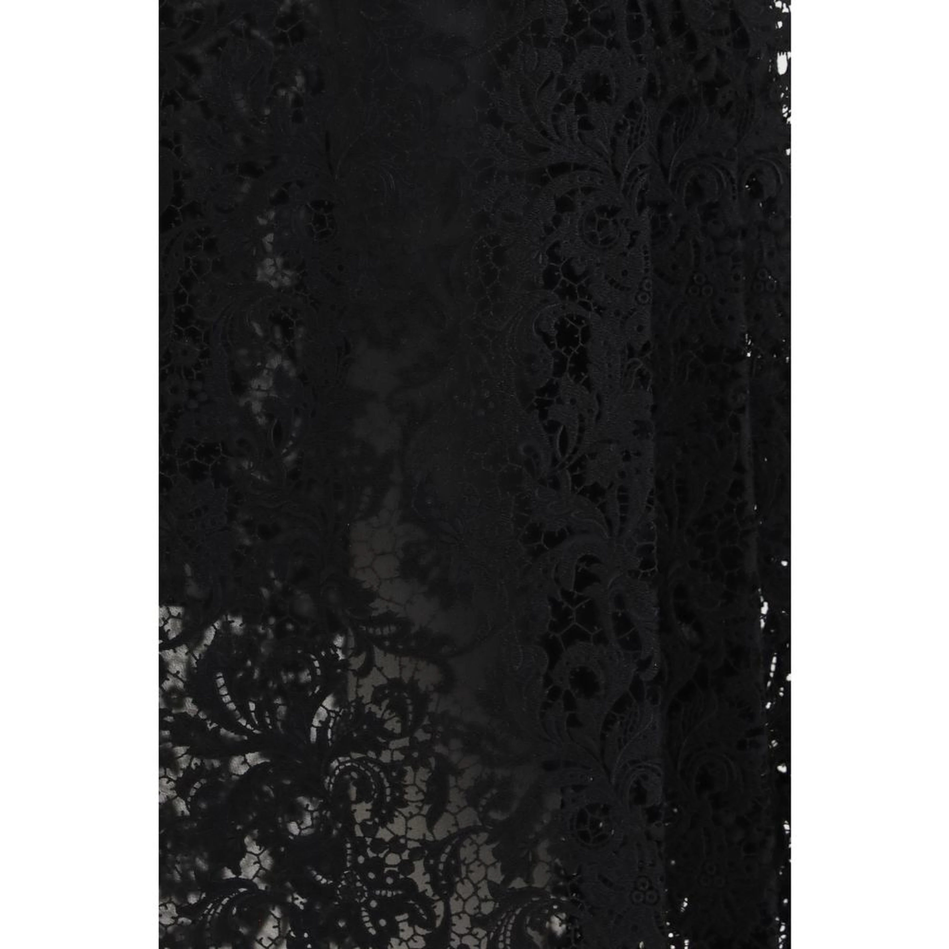 Black Silk Midi Skirt