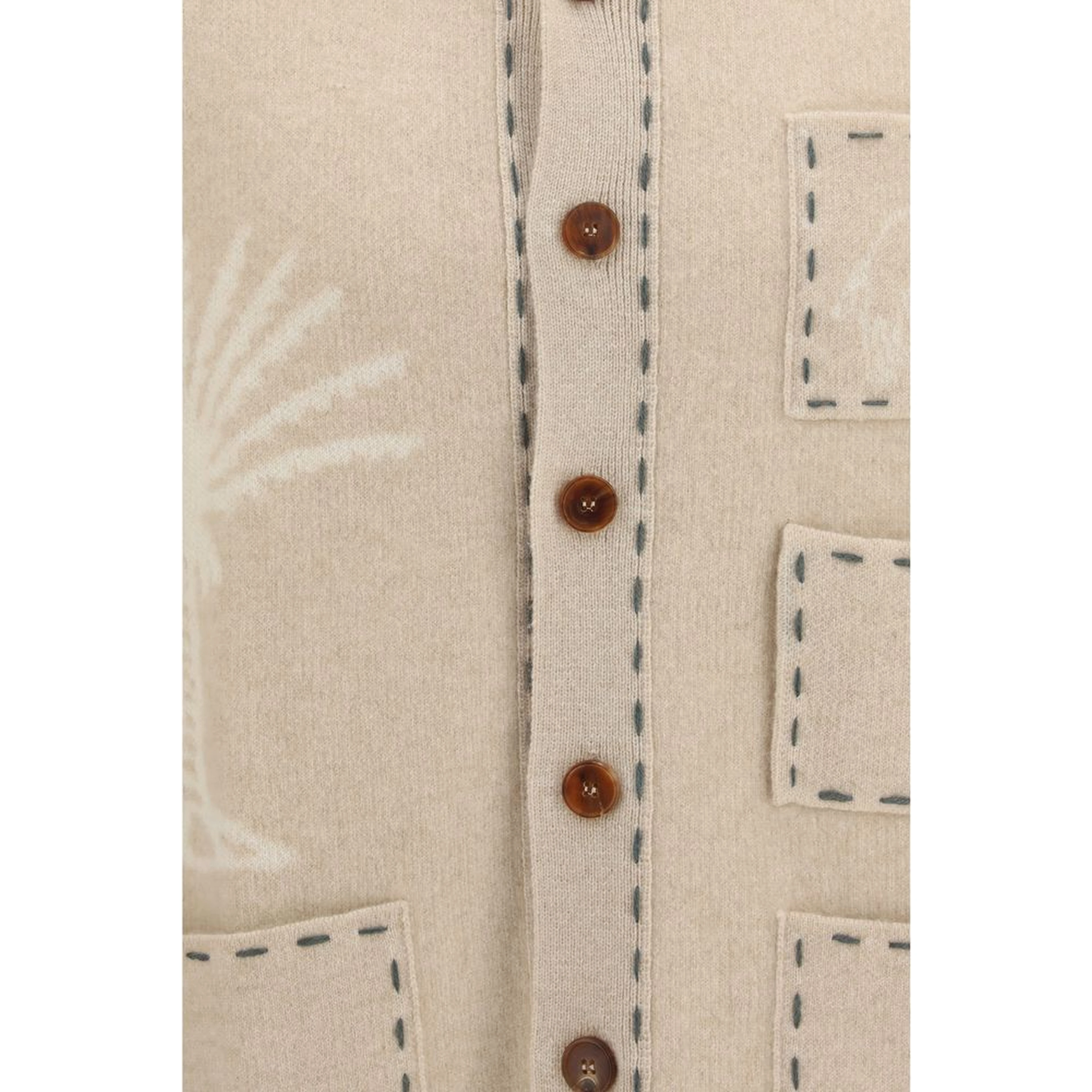 Beige Cashmere Cardigan