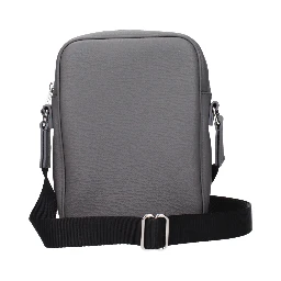 Gray Leather Crossbody Bag