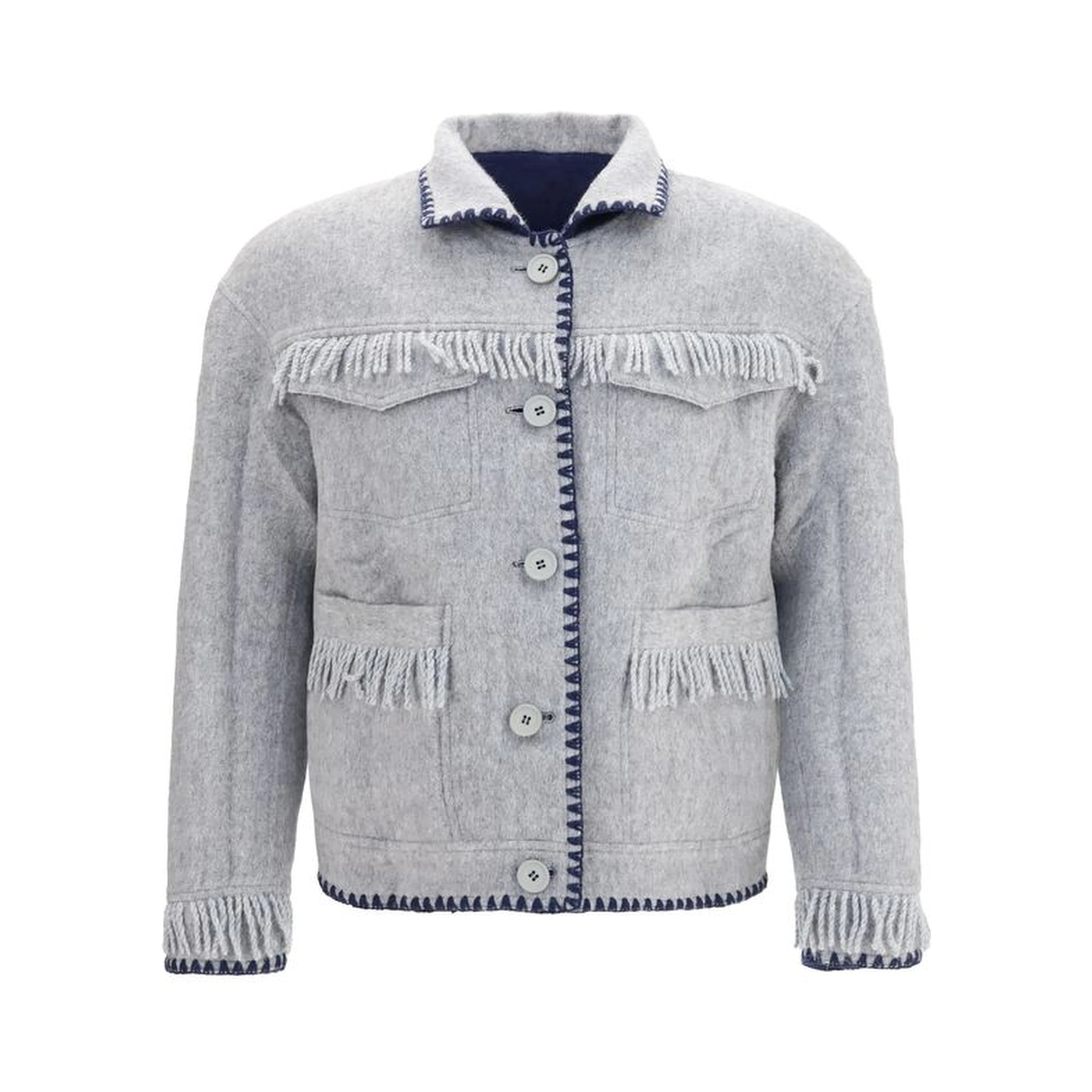 Blue Alpaca Vicugna Pacos Full-Length Jacket