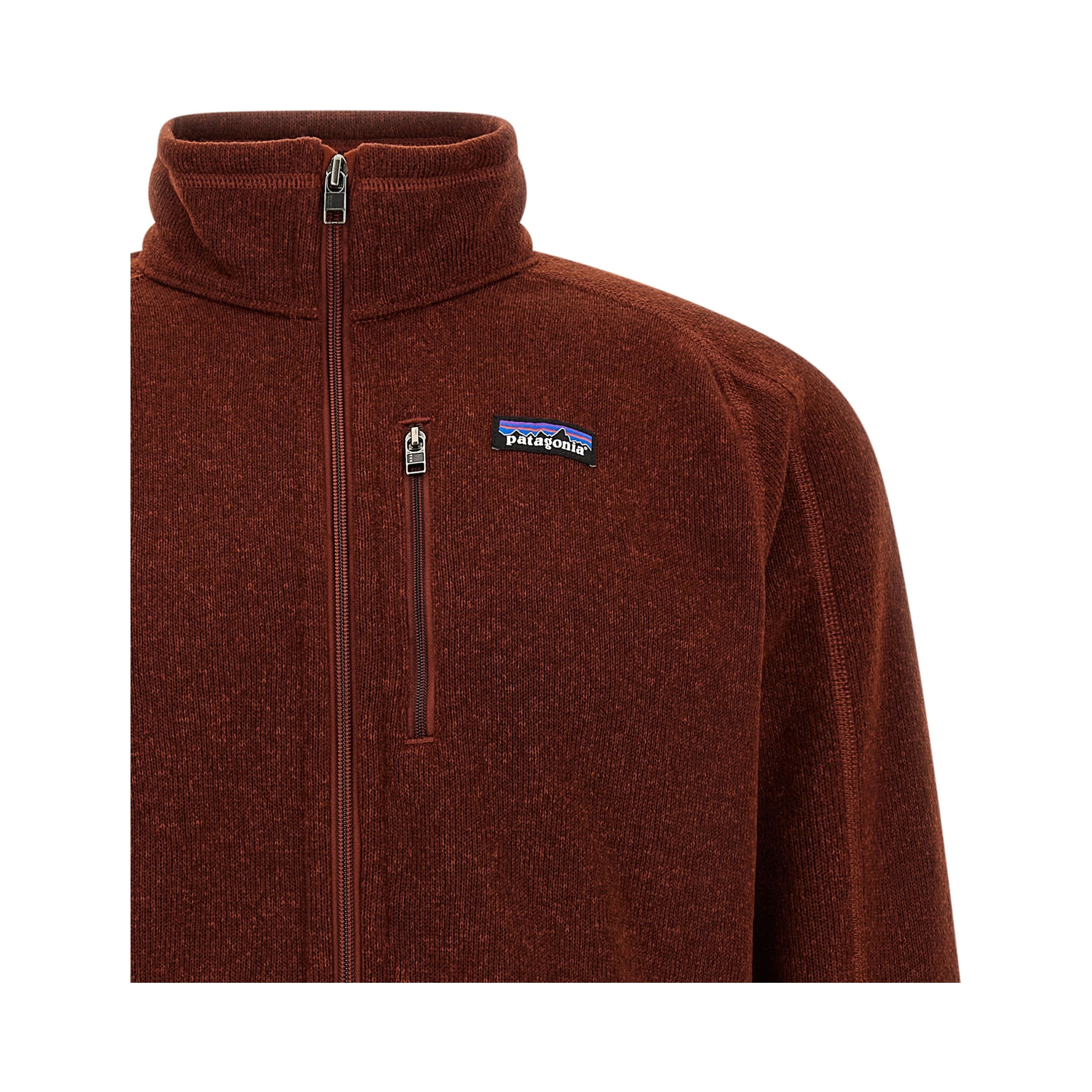Red Polyester Full-Length Jacket
