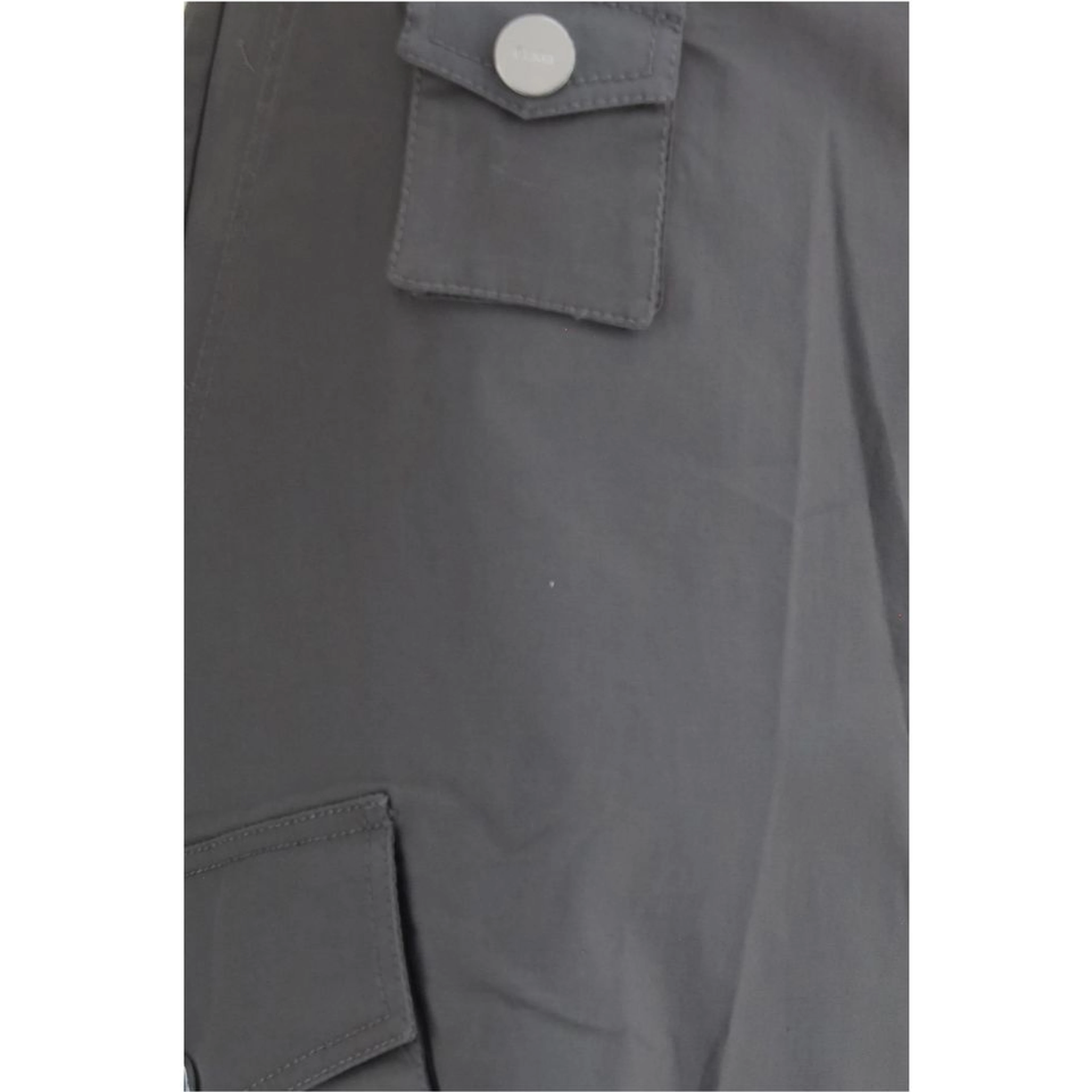 Gray Cotton Cargo Pants