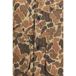 Brown Cotton Full-Length Jacket