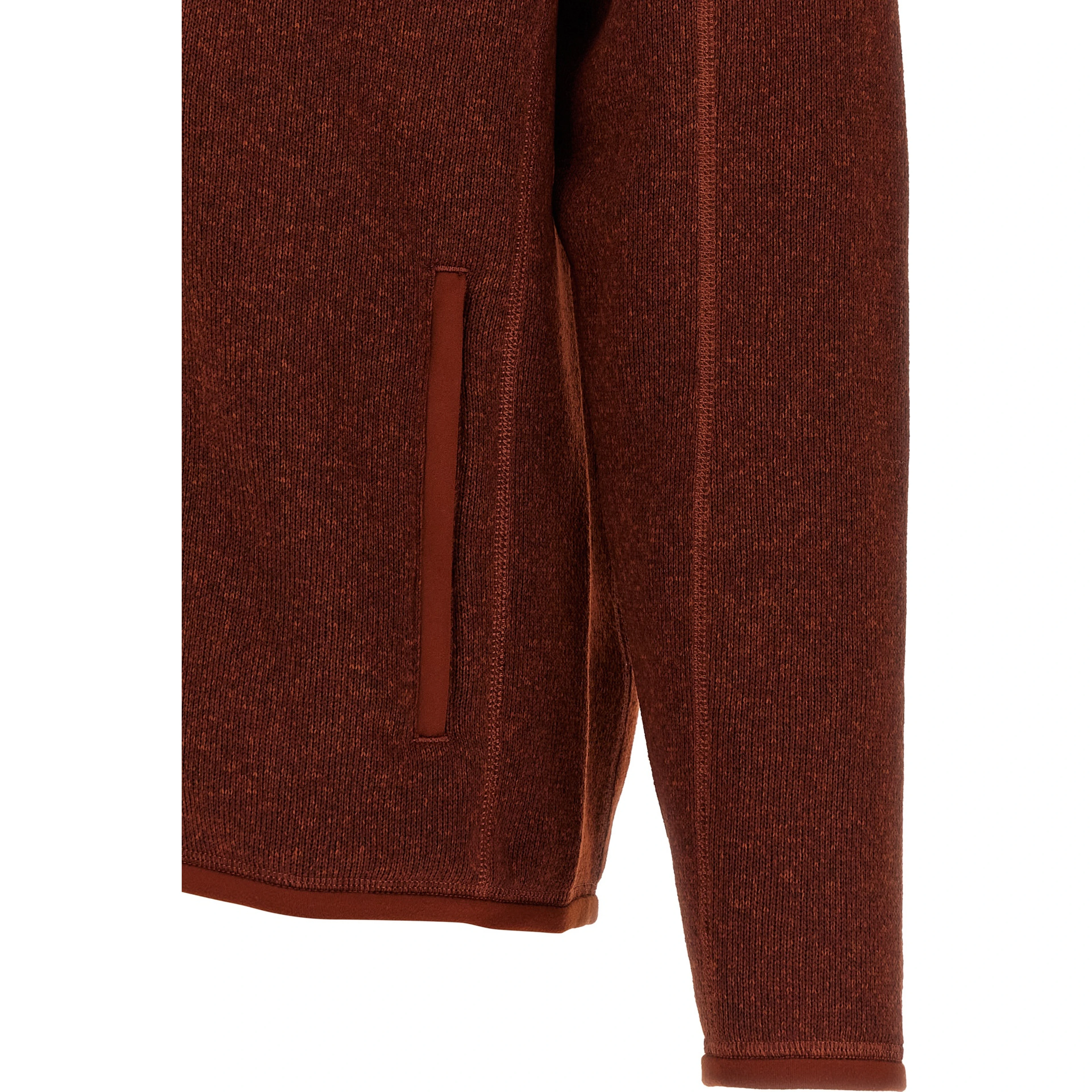 Red Polyester Full-Length Jacket